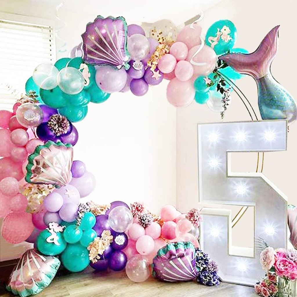 AEELLEEA- Balloon Garland Kit, Latex Balloon Arch Set with Confetti Balloons, Balloon Chain & Glue Dots for Birthday Baby Shower Wedding Decorations