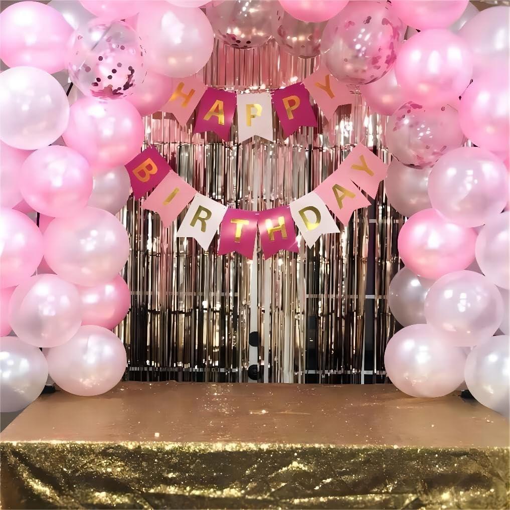 AEELLEEA- Balloon Garland Kit, Latex Balloon Arch Set with Confetti Balloons, Balloon Chain & Glue Dots for Birthday Baby Shower Wedding Decorations