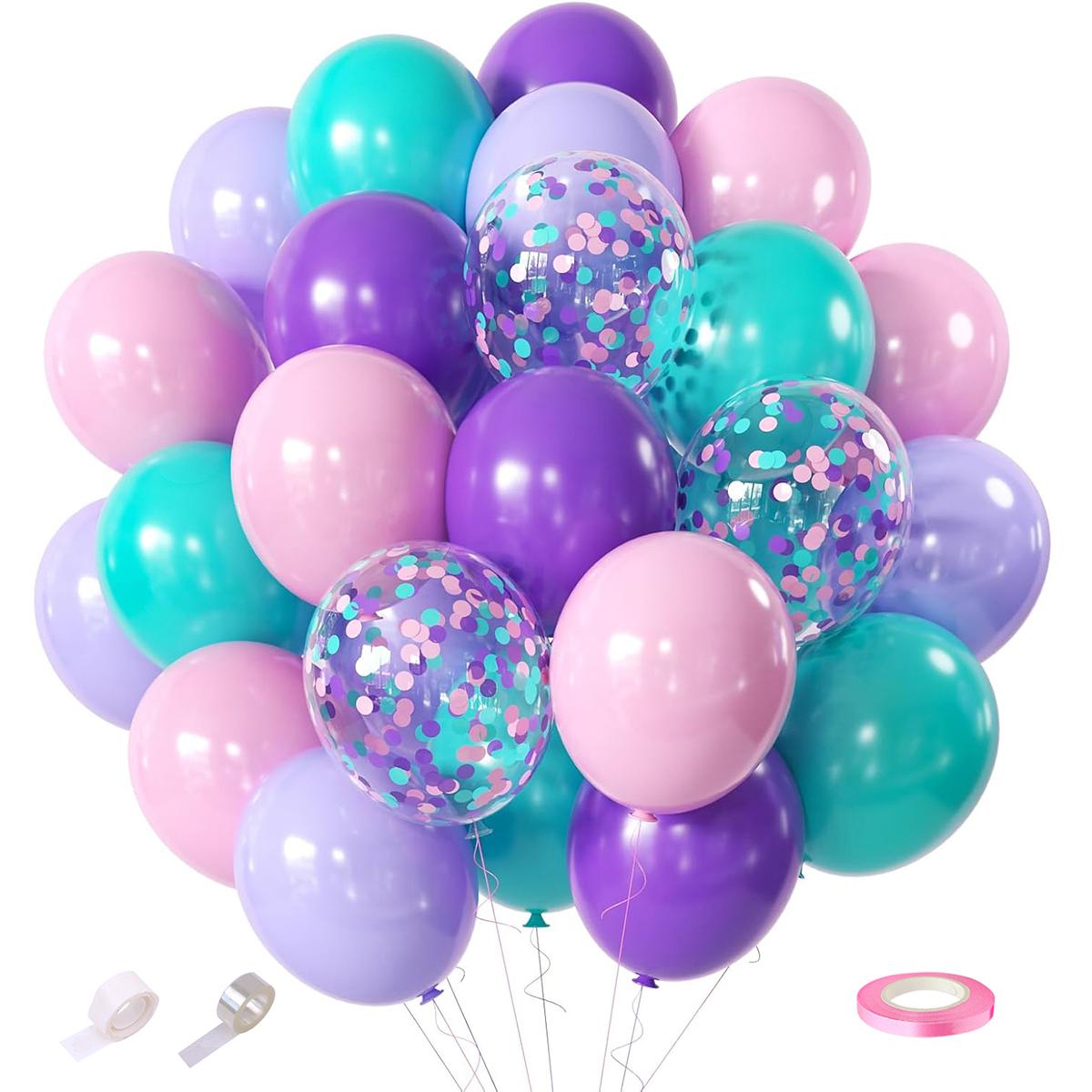 AEELLEEA- Balloon Garland Kit, Latex Balloon Arch Set with Confetti Balloons, Balloon Chain & Glue Dots for Birthday Baby Shower Wedding Decorations