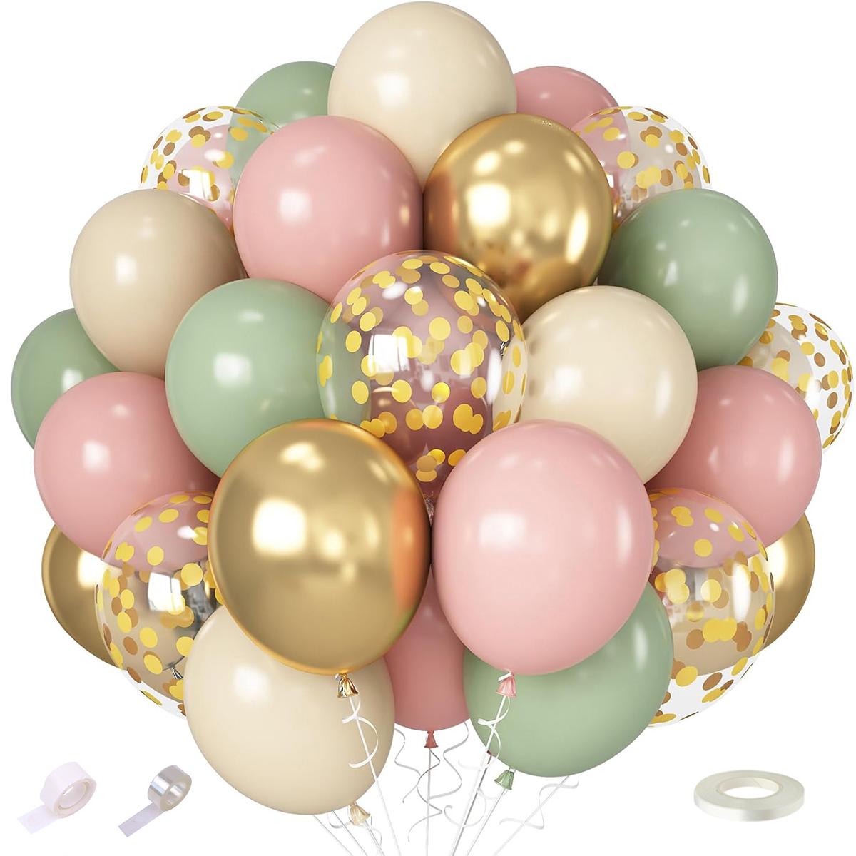 AEELLEEA- Balloon Garland Kit, Latex Balloon Arch Set with Confetti Balloons, Balloon Chain & Glue Dots for Birthday Baby Shower Wedding Decorations