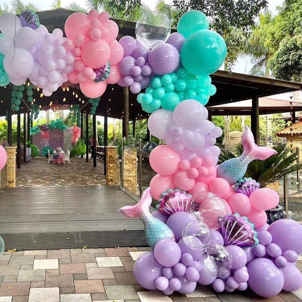 AEELLEEA- Balloon Garland Kit, Latex Balloon Arch Set with Confetti Balloons, Balloon Chain & Glue Dots for Birthday Baby Shower Wedding Decorations