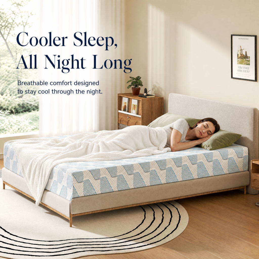 Gel Memory Foam Mattress in a Box, Medium Firm Cooling Mattress with Removable Breathable Cover, Pressure Relief Support for Kids, Guest Room, Apartment and Bunk Bed