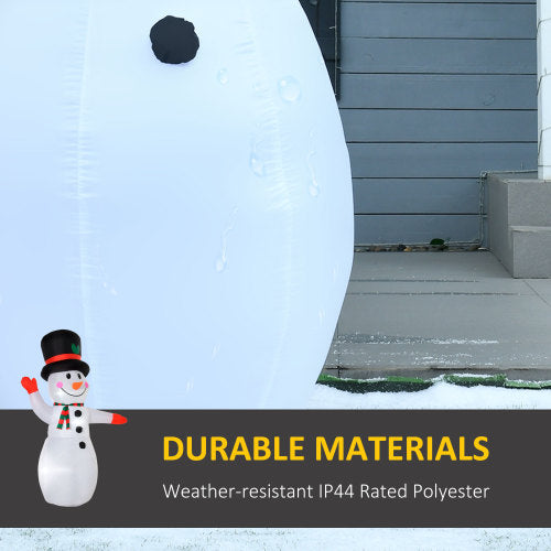 AEELLEEA 8' Inflatable Snowman Christmas Decoration with Built-In LED Lights, Outdoor Yard Holiday Decor