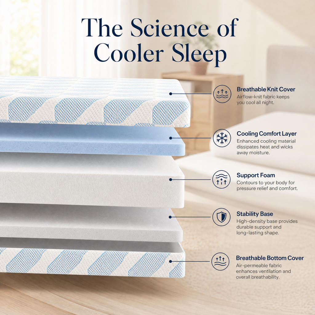 Gel Memory Foam Mattress in a Box, Medium Firm Cooling Mattress with Removable Breathable Cover, Pressure Relief Support for Kids, Guest Room, Apartment and Bunk Bed