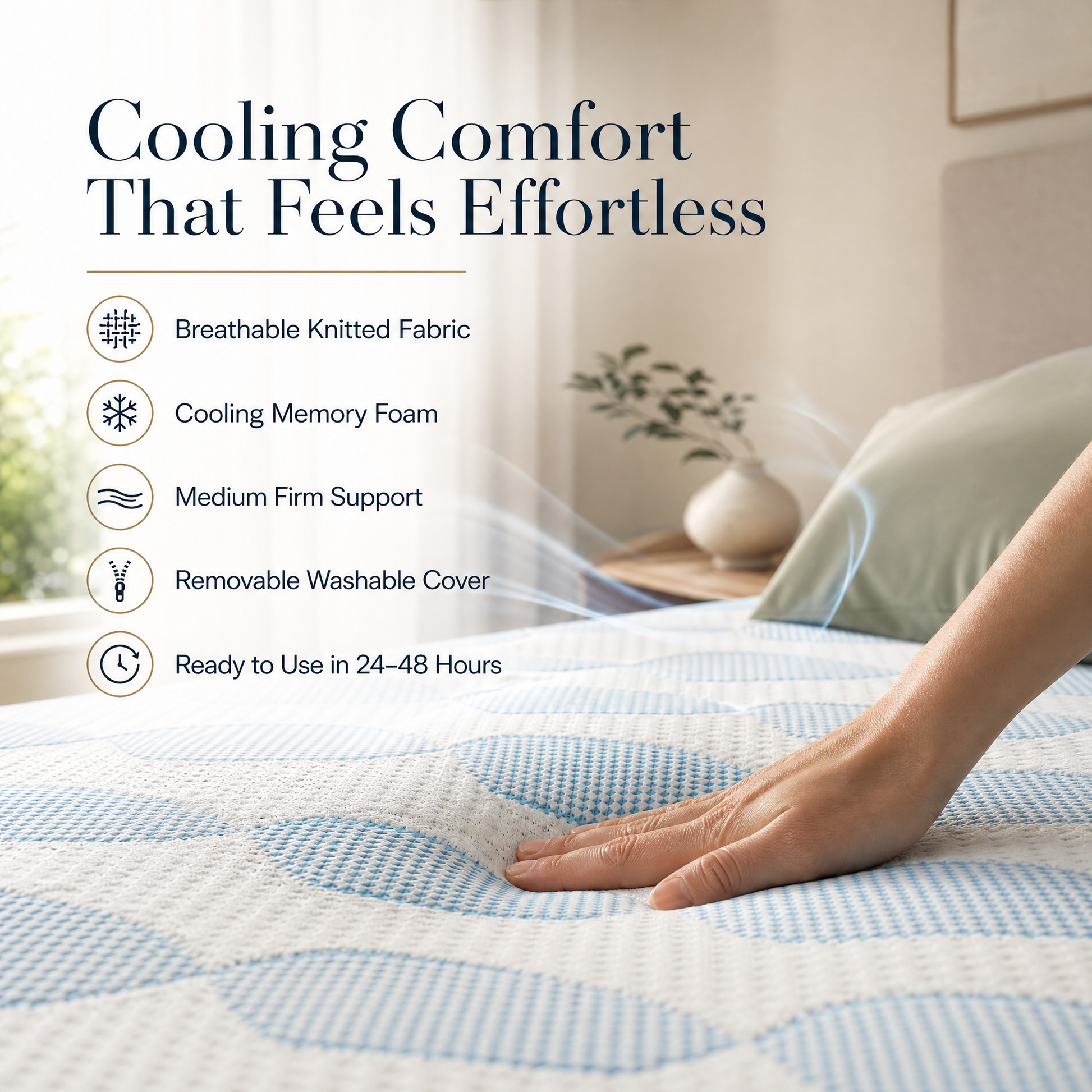 Gel Memory Foam Mattress in a Box, Medium Firm Cooling Mattress with Removable Breathable Cover, Pressure Relief Support for Kids, Guest Room, Apartment and Bunk Bed