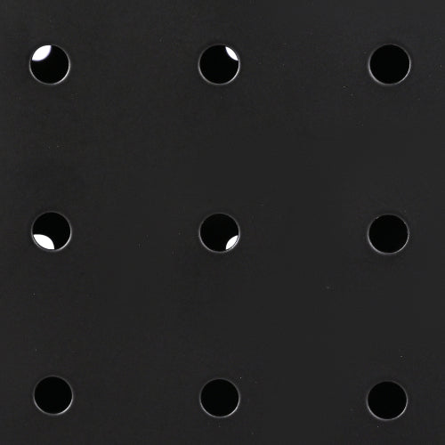 Rotating Pegboard Display 4-Sided Spinning Peg Board Display with 24 Hooks Black