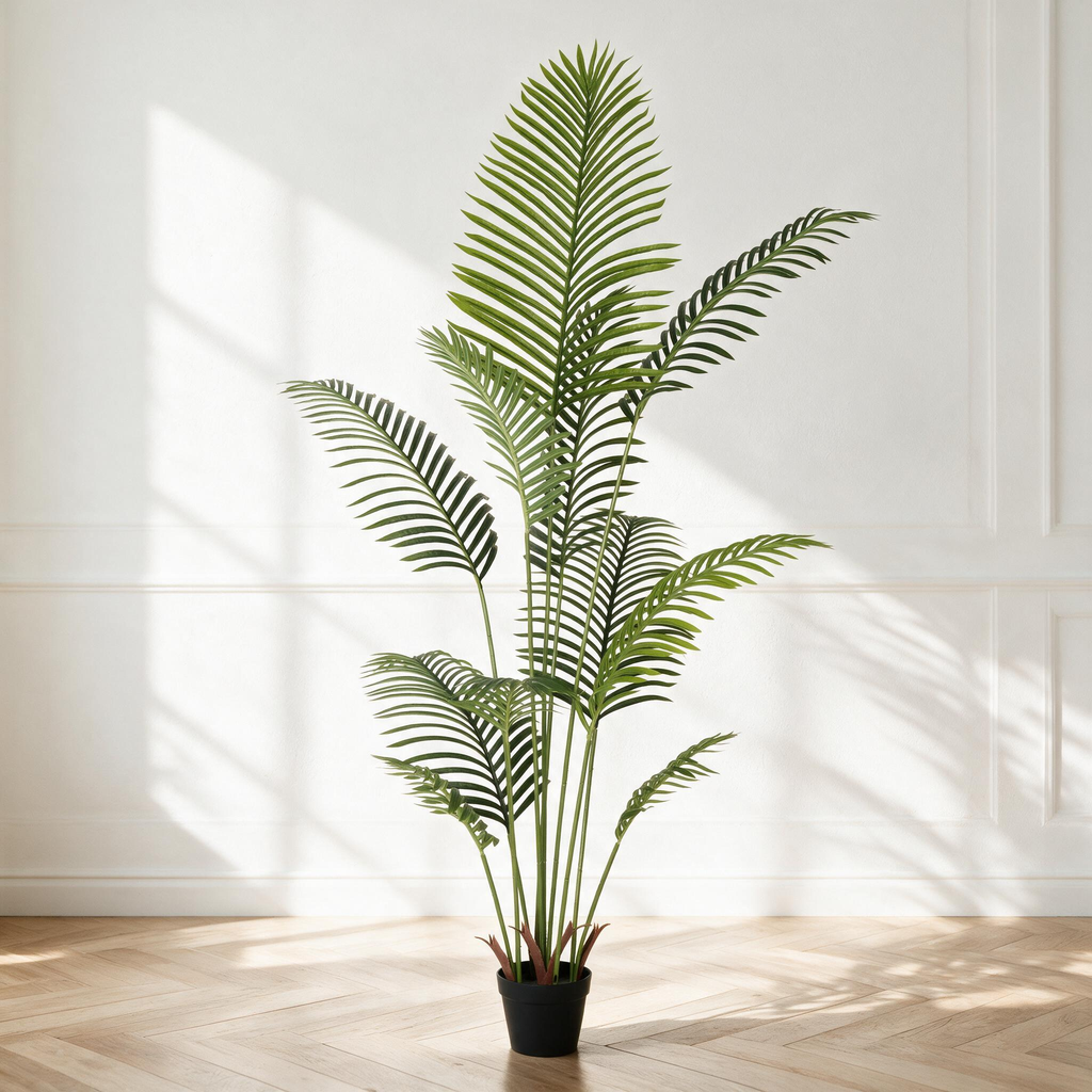 AEELLEEA 6FT Artificial Areca Palm Tree 72in, Faux Potted Tropical Floor Plant for Indoor Home Decor