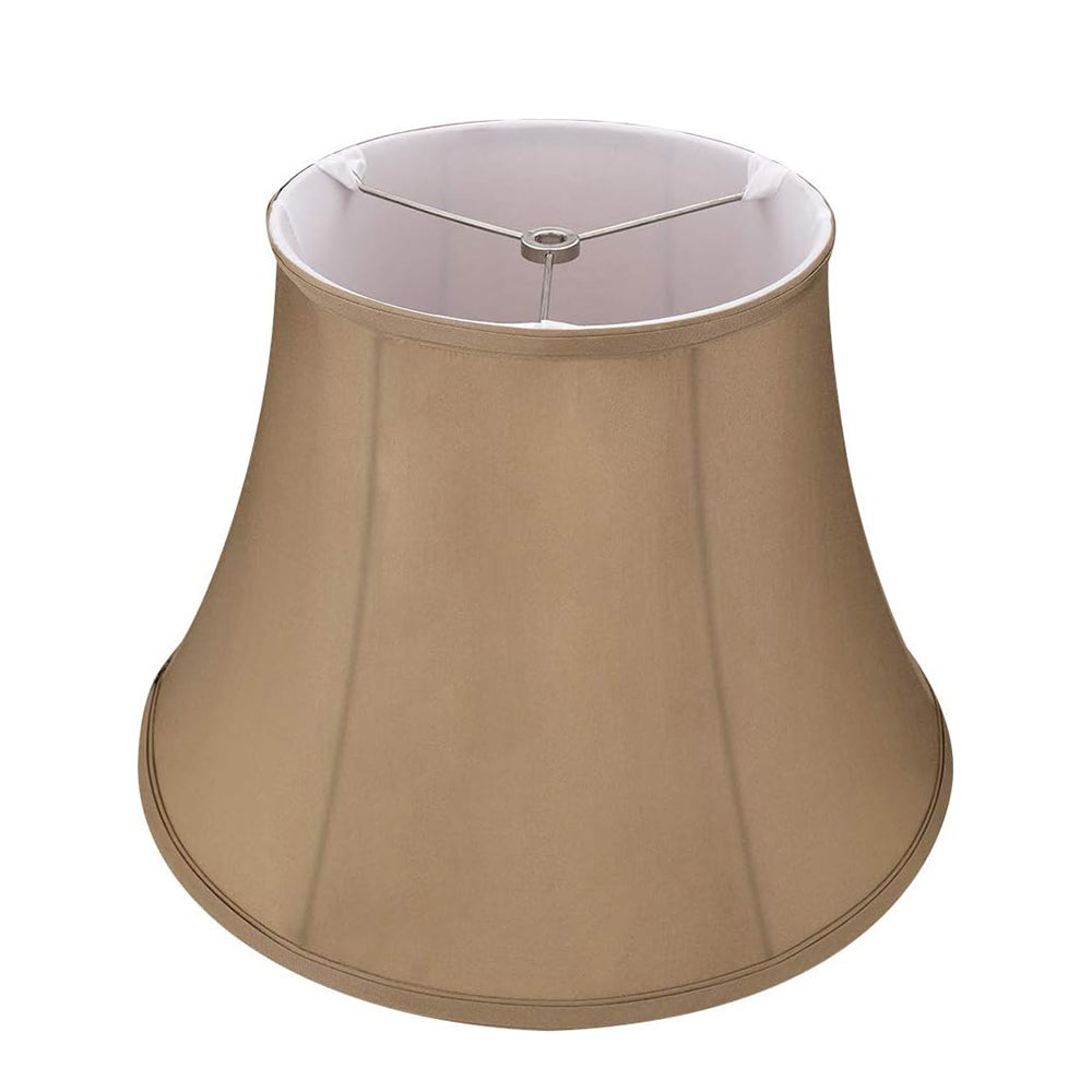 ALUCSET Royal Style Linen Bell Lamp Shade Light Brown 8 x 14 x 9 in
