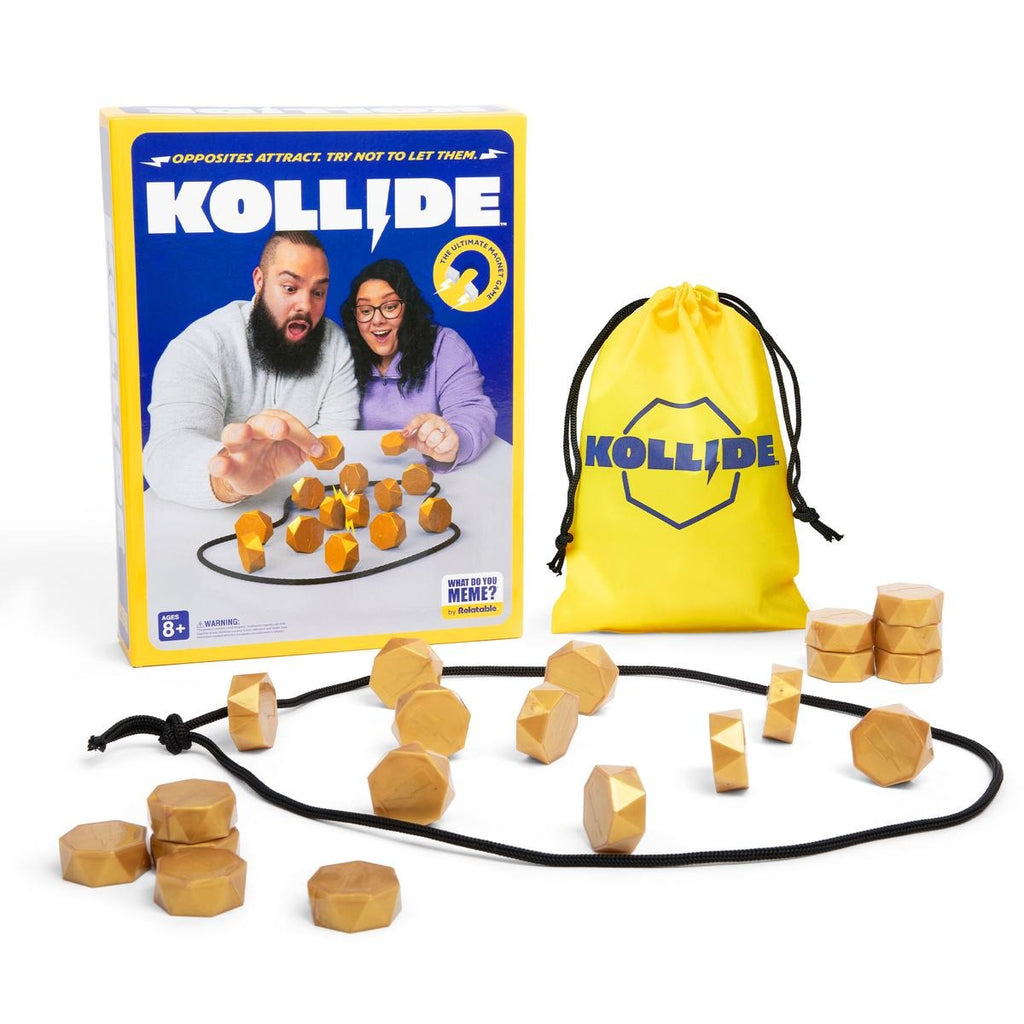 Kollide Magnetic Board Game, Fun Family Night Party Game, Christmas Holiday Gift for Kids & Adults, Interactive 2+ Players Strategy Magnet Tabletop Game