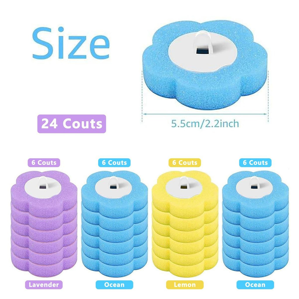 Disposable Toilet Brush with 24 Replacement Refill Heads, Wall‑Mounted Toilet Bowl Cleaning System, Deep‑Clean Toilet Scrubber, No‑Touch Disposal, Bathroom Cleaning Tools