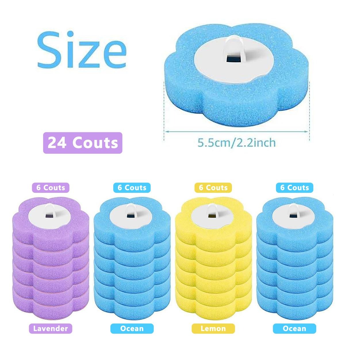 Disposable Toilet Brush with 24 Replacement Refill Heads, Wall‑Mounted Toilet Bowl Cleaning System, Deep‑Clean Toilet Scrubber, No‑Touch Disposal, Bathroom Cleaning Tools