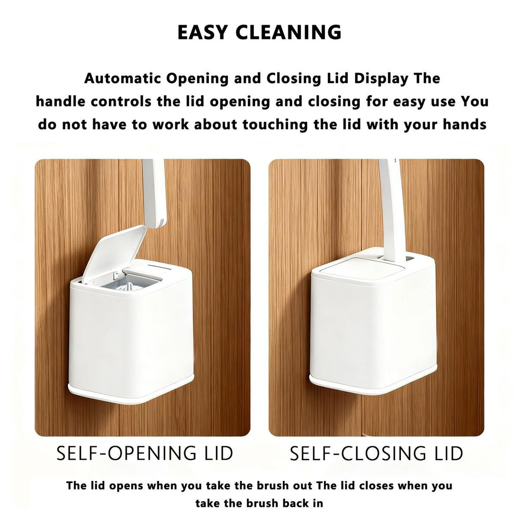 Disposable Toilet Brush with 24 Replacement Refill Heads, Wall‑Mounted Toilet Bowl Cleaning System, Deep‑Clean Toilet Scrubber, No‑Touch Disposal, Bathroom Cleaning Tools