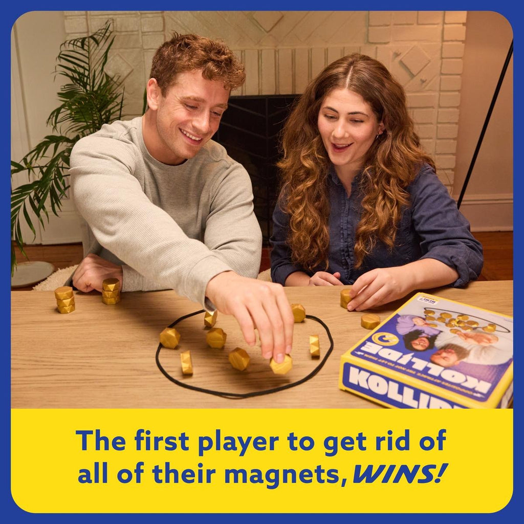 Kollide Magnetic Board Game, Fun Family Night Party Game, Christmas Holiday Gift for Kids & Adults, Interactive 2+ Players Strategy Magnet Tabletop Game