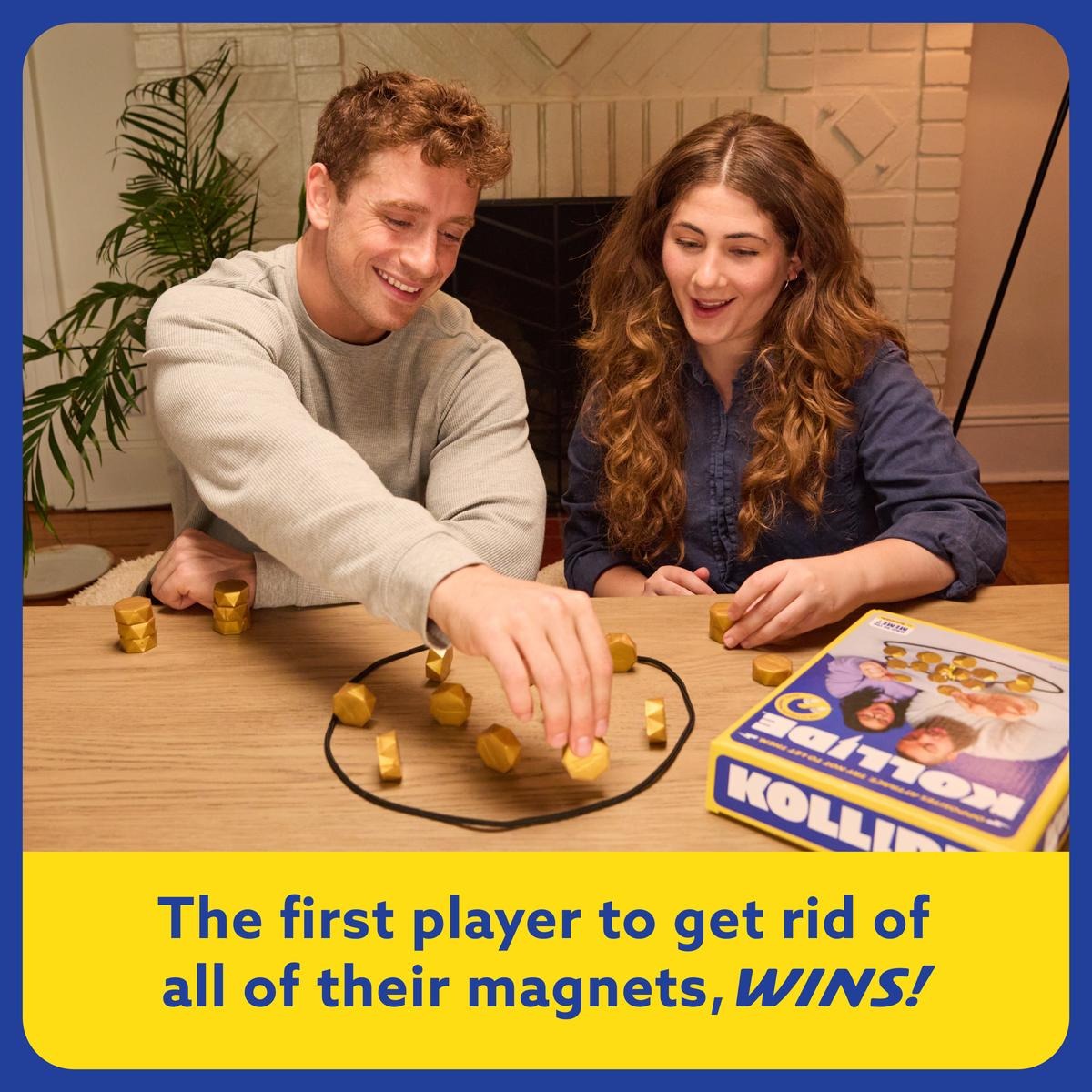 Kollide Magnetic Board Game, Fun Family Night Party Game, Christmas Holiday Gift for Kids & Adults, Interactive 2+ Players Strategy Magnet Tabletop Game