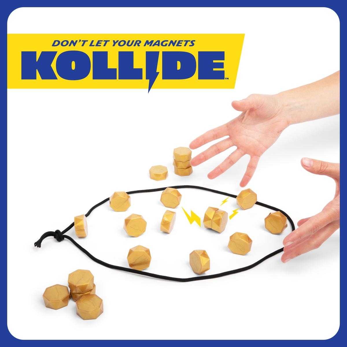 Kollide Magnetic Board Game, Fun Family Night Party Game, Christmas Holiday Gift for Kids & Adults, Interactive 2+ Players Strategy Magnet Tabletop Game