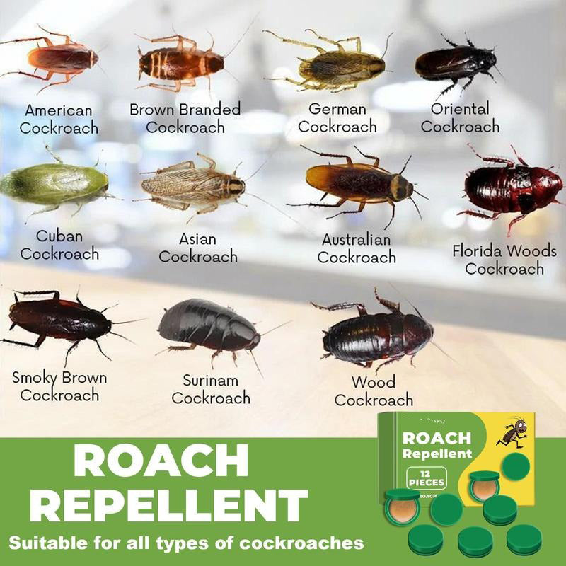 Cockroach Gel Bait Pest Control Kit, 12-Piece Roach Repellent and Exterminator Treatment for Indoor & Outdoor Use in Kitchens, Garages and Basements