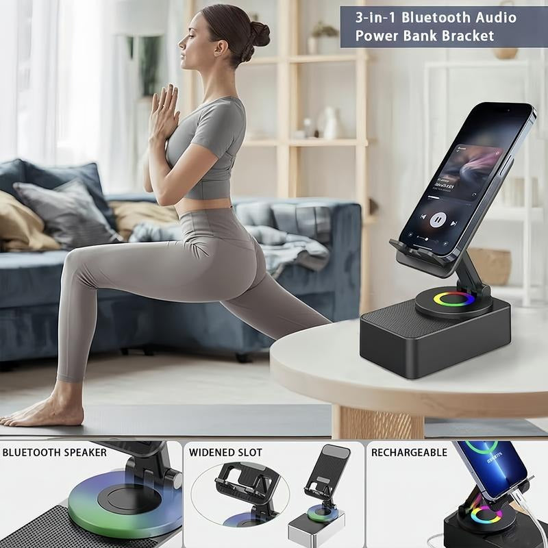 Cell Phone Stand with Sound Holder, Anti-Slip Base, Desktop Phone Holder for iPhone, iPad & Android, Home Office & Outdoor Use