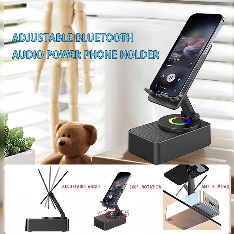 Cell Phone Stand with Sound Holder, Anti-Slip Base, Desktop Phone Holder for iPhone, iPad & Android, Home Office & Outdoor Use