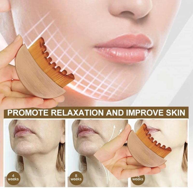 Soft Bristle Facial Massage Brush, Gentle Exfoliating Cleansing Brush for Face & Neck, Ergonomic Manual Face Scrub Brush for All Skin Types, Brown