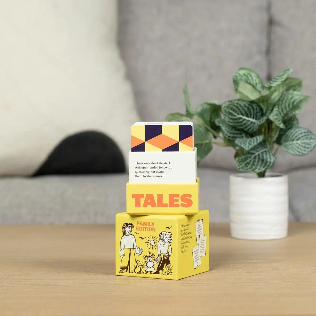 Tales Family Edition Conversation Cards, 150 Question Cards, Christmas Gift for Family Night, Fun Party Card Game for Kids & Adults Holiday Gathering