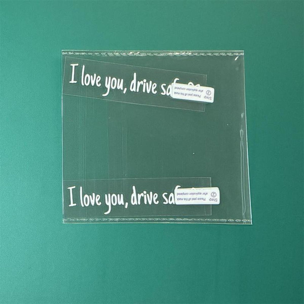 I Love You Drive Safe Car Mirror Decal, Sweet Romantic Vinyl Car Sticker, Rearview Mirror Decoration, Valentine's Day Gift for Car Interior Accessories