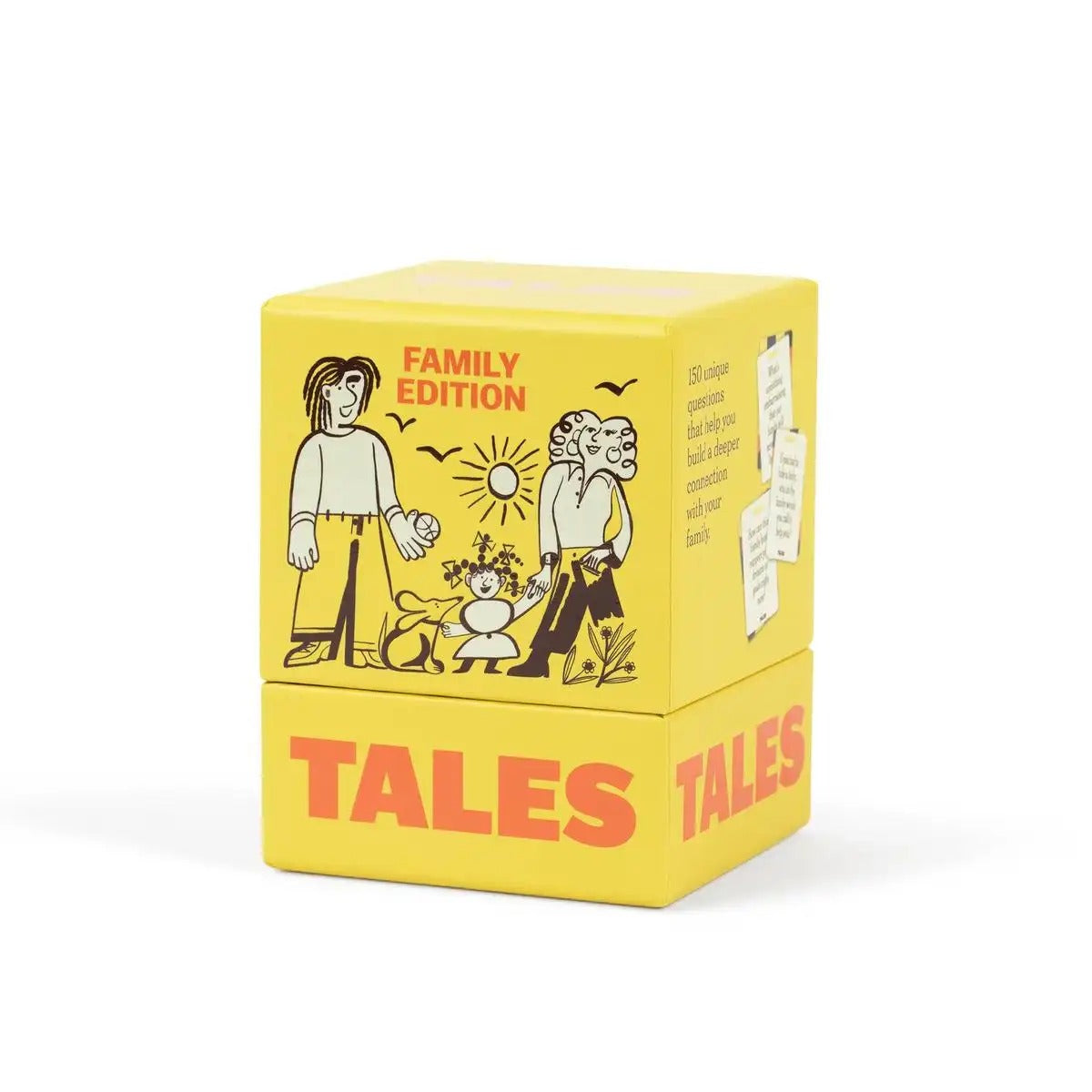 Tales Family Edition Conversation Cards, 150 Question Cards, Christmas Gift for Family Night, Fun Party Card Game for Kids & Adults Holiday Gathering
