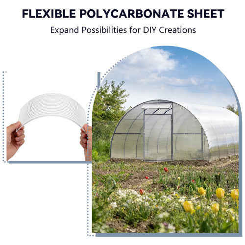 AEELLEEA 4mm Twin-Wall Polycarbonate Greenhouse Panels, 16-Pack, 24 x 48 in, 128 Sq Ft