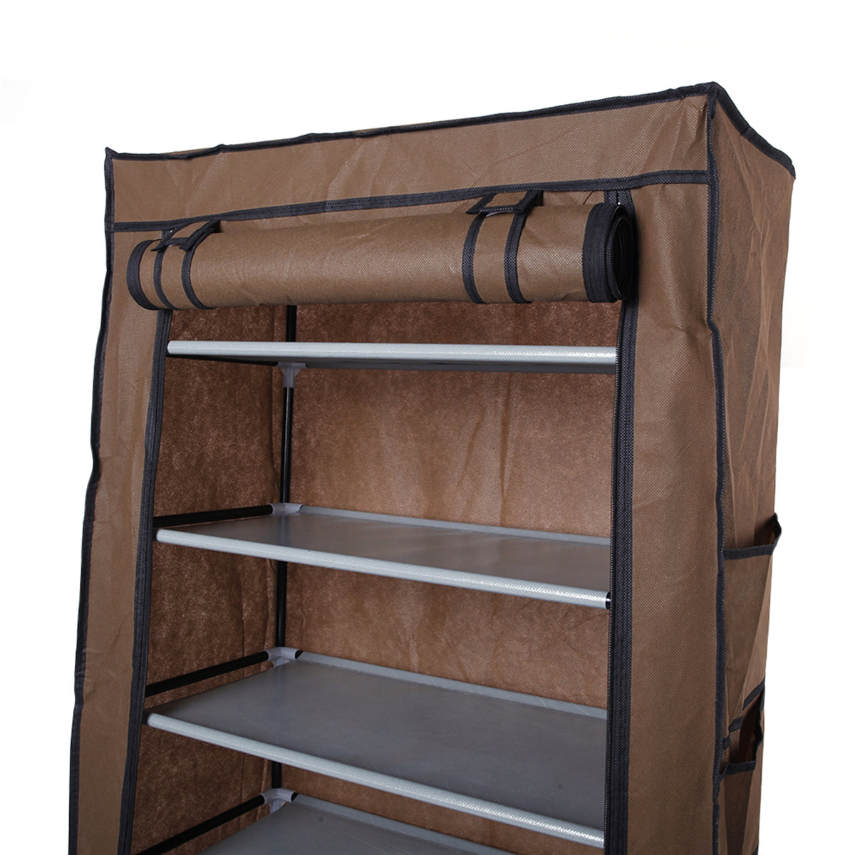 AEELLEEA-9 Lattices Shoe Rack, Non Woven Fabric Shoe Storage Organizer, Freestanding Space Saving Shoe Shelf