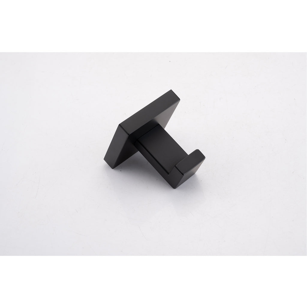 AEELLEEA Matte Black Bathroom Hardware Kit, 23.82in Towel Bar, 4 in 1 Wall Mount Bathroom Accessory Set