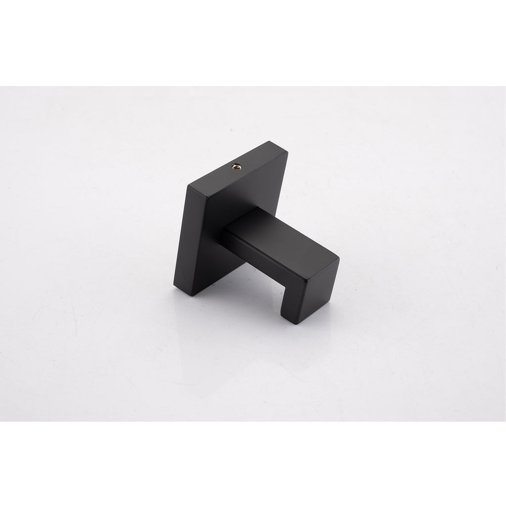 AEELLEEA Matte Black Bathroom Hardware Kit, 23.82in Towel Bar, 4 in 1 Wall Mount Bathroom Accessory Set