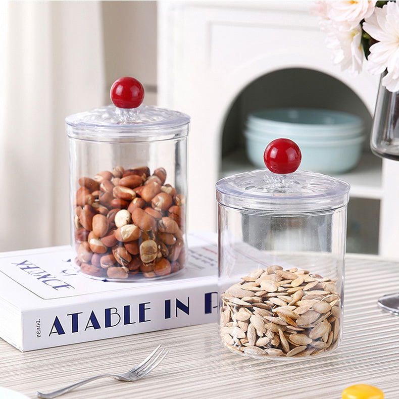 Set of 3 Airtight Food Storage Canisters with Lids, Thickened Clear Leakproof Kitchen Jars, 0.9L, 1.4L, 2L