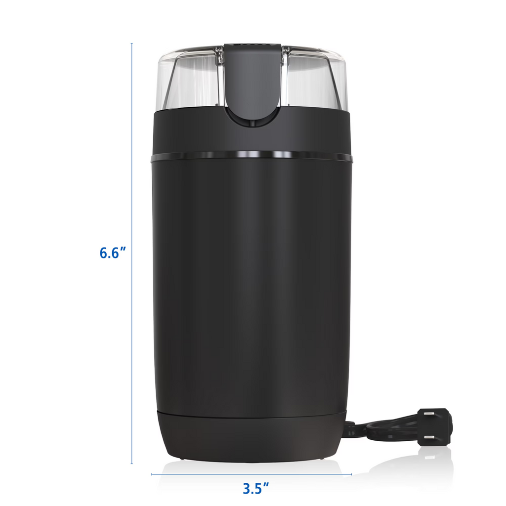 AEELLEEA-Black Electric Coffee Grinder, 2 Pack, One-Touch Control, 2oz Capacity, Stainless Steel Blade Electric Bean Grinder for Coffee Beans, Herbs & Spices, AC Powered 80W for Consistent Fine or Coarse Grinding