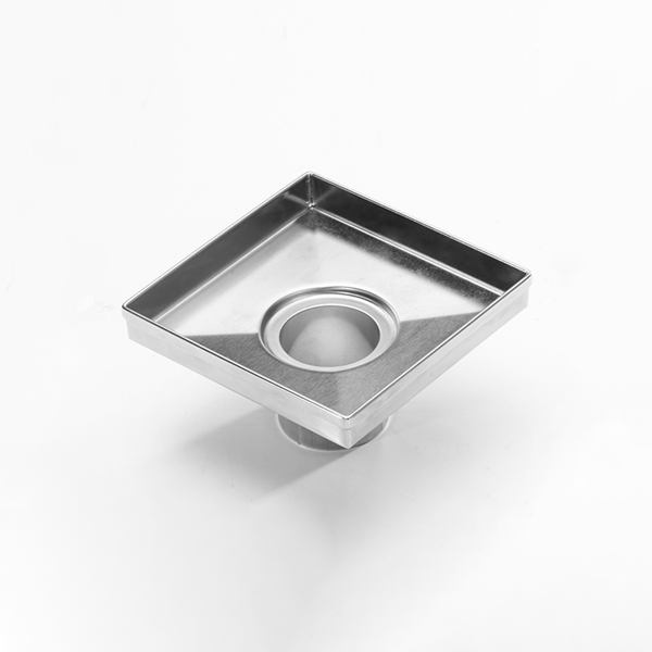 6 Inch Square Grid Shower Floor Drain, Rust‑Resistant Easy‑Removal Drain Cover for Bathroom Kitchen Balcony
