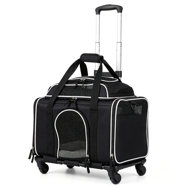Rolling Pet Carrier with Wheels