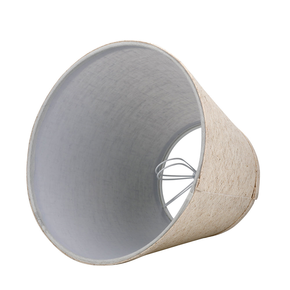 Beige Linen Clip-On Lamp Shades 4"×7"×6", Fabric Replacement Shades for Wall Sconces & Chandeliers