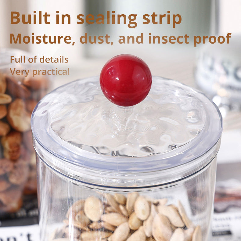 Set of 3 Airtight Food Storage Canisters with Lids, Thickened Clear Leakproof Kitchen Jars, 0.9L, 1.4L, 2L