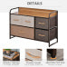 Dresser Storage Tower with 5 Fabric Drawers, Fabric Dresser for Bedroom, Steel Frame Wood Top Organizer Unit for Closet Living Room