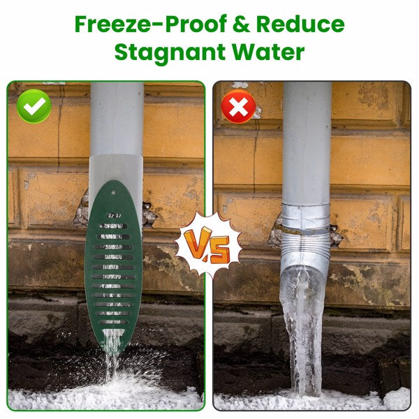 Downspout Extension, 4 Inch Gutter Downspout Extender, PVC Drainage Catch Basin for Foundation Protection