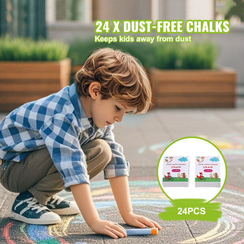 32 PCS Kids Art Easel Accessory Set, Includes Chalks, Dry-Erase Markers & Paper Rolls for Standing Easel, Toddler Painting Supplies.