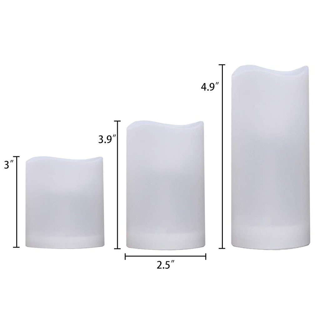 Set of 3 Imitation Candle Lights, LED Night Lights, Flameless Candle Lamps, Remote Control Capable,  Batteries Not Included