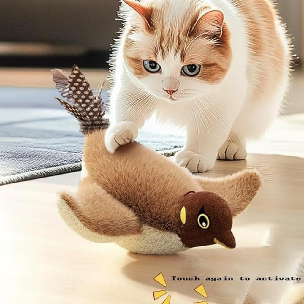 AEELLEEA Bird Shaped Cat Toy, Interactive Catnip Toys, Cute Animal Shape Plush Kitten Exercise Pet Toys For Cats