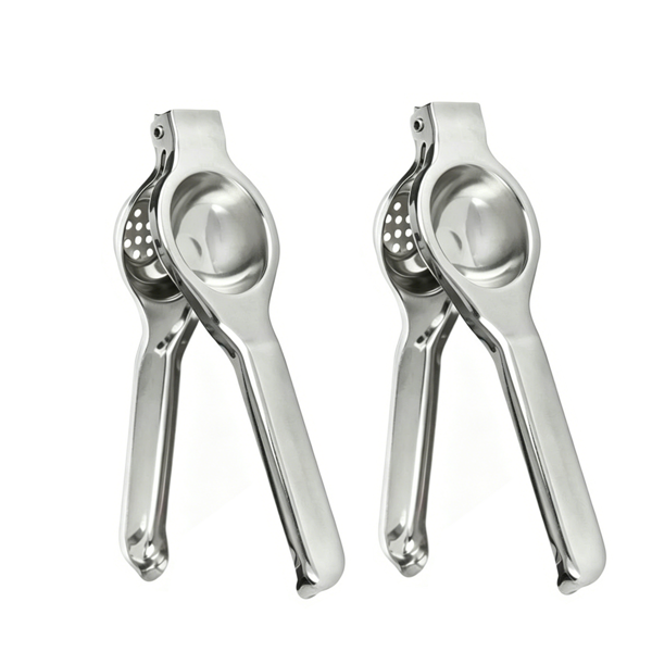 Stainless Steel Lemon Squeezer, Manual Citrus Juicer with Large Capacity Bowl, Reinforced Hinges and Non-Slip Handle for Lemons Limes Oranges