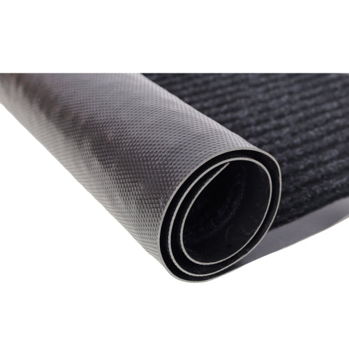 2 Pack Door Mat 30x17, Black Non-Slip Indoor Outdoor Doormat, Absorbent Rug for Entryway Front Door Pet Friendly