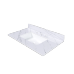 37 Inch Bathroom Vanity Top with Sink, White Marble Look Countertop with Undermount Rectangular Sink, 3 Pre-Drilled Holes