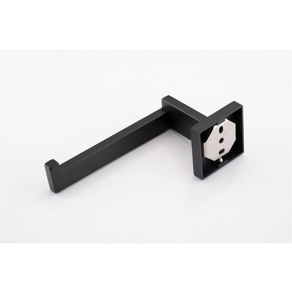 AEELLEEA Matte Black Bathroom Hardware Kit, 23.82in Towel Bar, 4 in 1 Wall Mount Bathroom Accessory Set
