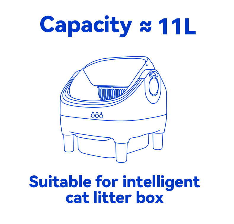 Aeelleea Drawstring Cat Litter Box Liners 20-Pack HDPE Degradable Leak-Proof Fit Open-Top