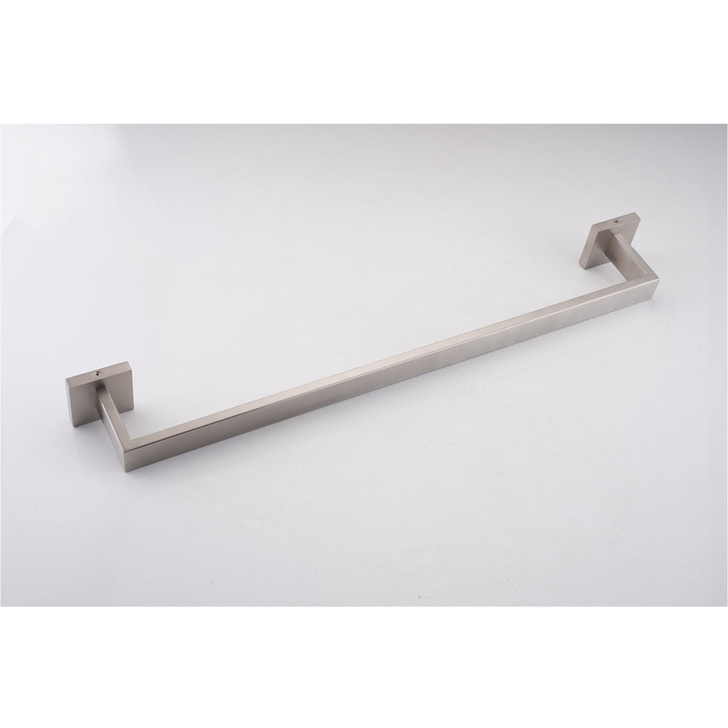 AEELLEEA Brushed Nickel Bathroom Hardware Kit, 23.82in Towel Bar, 4 in 1 Wall Mount Towel & Toilet Accessory Set