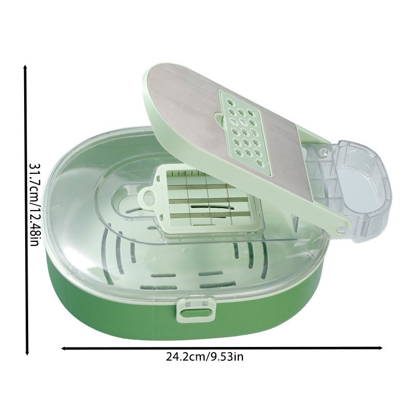 AEELLEEA-Multifunctional Vegetable Slicer, 20Pcs Manual Food Grater, Handheld Veggie Cutter for Potato Onion Carrot, Kitchen Prep Tool