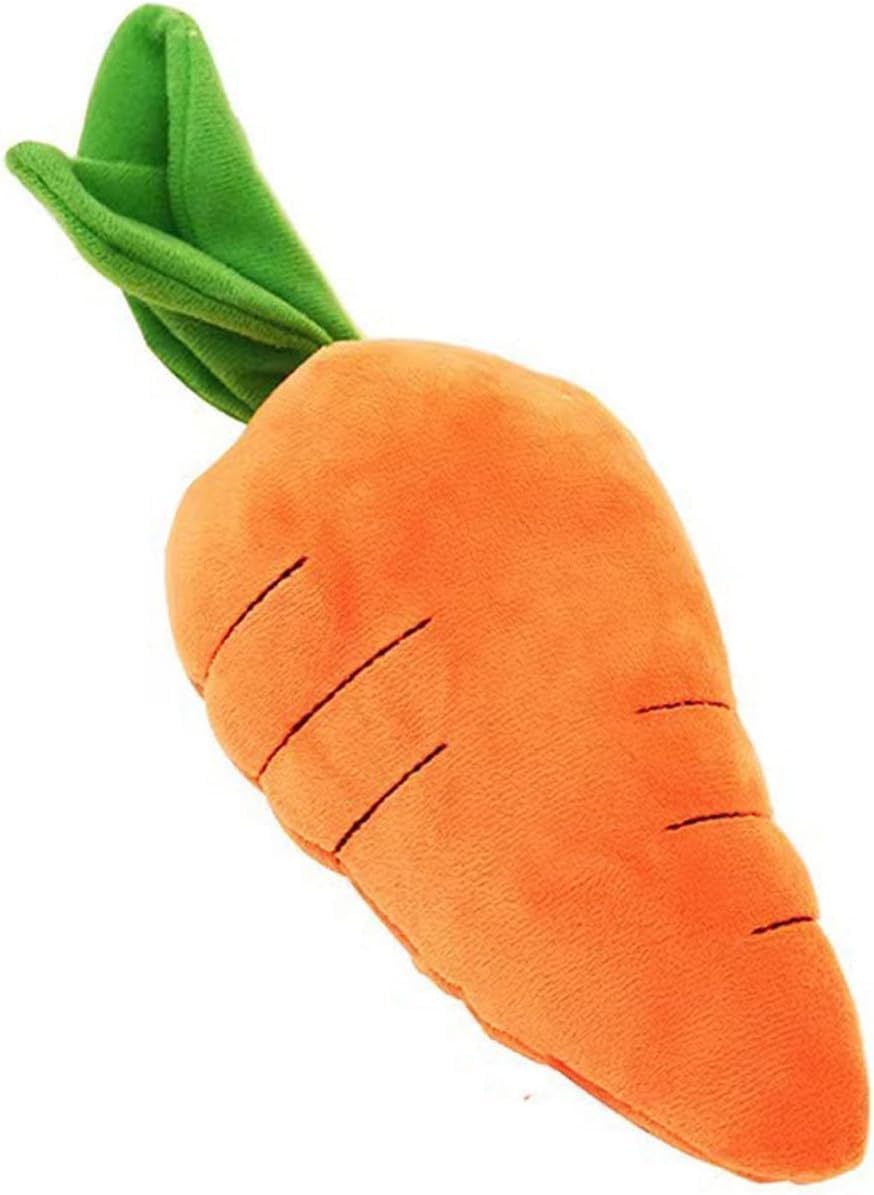 Best Pet Supplies Crinkle Dog Toy for Small, Medium, and Large Breeds, Cute Carrot with Soft Squeaker, Carrot Shape Pet Plush Toy with Sound, Bite-Resistant Soft Comfortable Dog Toys, Decorations