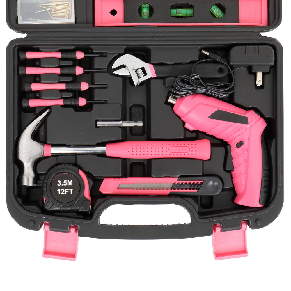 AEELLEEA-149 Piece Household Hand Tool Kit with Storage Case, Home Repair DIY Hand Tools Set with Hammer, Pliers, Level & Screwdriver Bits